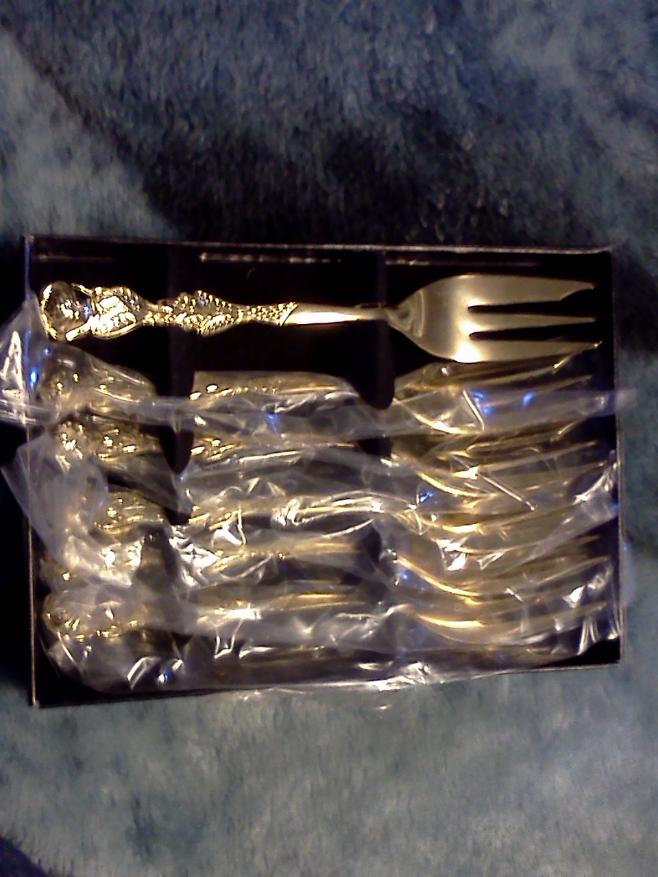 6 Kuchengabeln Hartglanzvergoldung 24 Karat Gold Cake Forks InstAppraisal